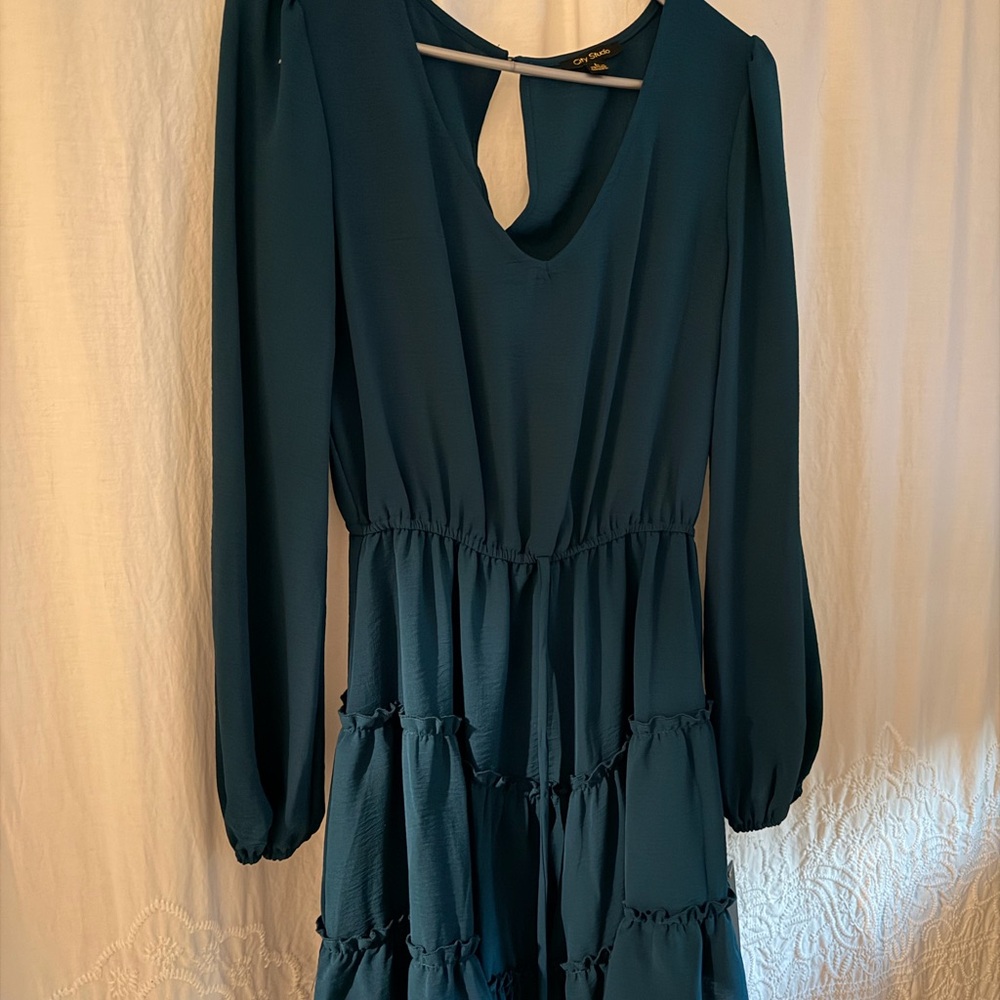 City Studio Teal Long Sleeve Dress